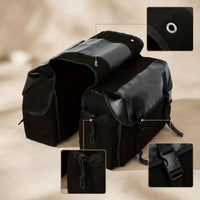 Structured Double Side Pannier Long-Lasting Double Pannier Bag Easy to Install Panniers Portable for Daily Commuting, Errands