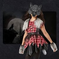 Halloween Wolf Costume Set with Mask, Gloves, and Tail