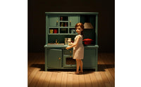 Dollhouse Kitchen Cabinet Compact Wooden Dollhouse Cabinet with a Sink Stylish Miniature Cooking Hob for OB11 Doll Fans, Diorama Displays