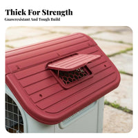 Year-Round Use Weatherproof Dog House Rainproof Pitched Roof Dog House Insulated Outdoor Pet Shelter Robust Construction for Dogs, Feline Owners, Outdoors, Backyard, Garden, Patio