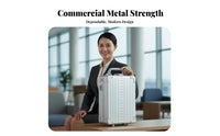 Combination Lock Hard-Sided Briefcase Secure Locking Mechanism Metal Lockbox Sturdy Construction Attache Case Portable Design for Business Travelers, Professionals, Technicians, Travel, Office, Worksite