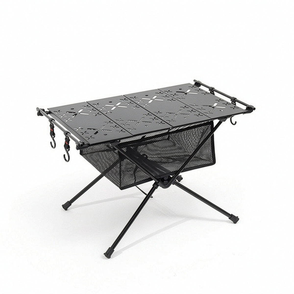 Compact Camping Table with Carbon Steel Tabletop Lightweight Furniture for Campers, Backpackers