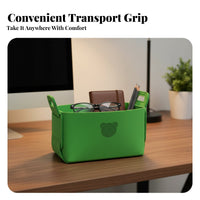 Foldable Felt Tote With Handles Storage Basket Soft and Sturdy for Living Room