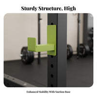 Heavy Duty Adjustable Squat Rack Non-Slip Feet Bench Press Rack Anti-Tip Design Split Squat Stand Plate Storage Pegs for Home Gym