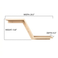 Feline Wall Shelves with Moon Celestial Perch, 2-Pack Solid Wood Climbing Frame, Wall-Mounted Layout Concept for Indoor Felines DIY