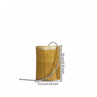 Thundered Tube  Bamboo Can Shaped Spring Drum Shaker  Easy to Agitate Percussion Instrument for Meditation