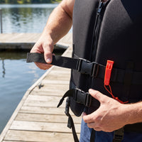 Adult Neoprene Life Vest for Boating Snorkeling Fishing Swimming & Rescue with High Buoyancy