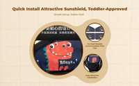 Retractable car window shade blocks sun