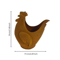 Cockerel Planter Rustic Standing Cockerel Planter No Assembly Required for Patio