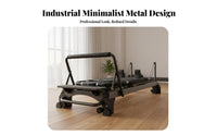 Multi-Functional Pilates Reformer Bed Multifunctional Pilates Reformer Machine Commercial Grade Core Training Machine Full Body Workout for Beginners, Fitness Enthusiasts, Personal Instructor S, Mind-Body Studio, Rehabilitation Center