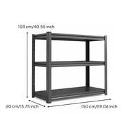 Multi-Layer Storage Shelf Rust-Resistant Freestanding Shelving Unit High Load Capacity Heavy Duty Steel Rack for Warehouse, Balcony, Living Room