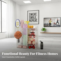 Exercise Mat Storage Rack Mobile Wheels Rolling Fitness Equipment Cart Space Saving Rolling Fitness Equipment Organizer for Narrow Areas, Living Room