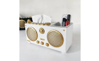 Retro Radio Tissue Box Cover Creative Retro Radio Organizer Space-Saving