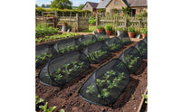 Mesh Plant Cover with Ground Nails Low-Profile Garden Protector with Ground Stakes Lightweight Triangular Garden Cover for Vegetable Patches