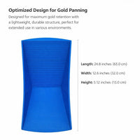 Grooved Sluice Box Gold, High Recovery Rate Sluice Box, Portable Sluice Box for Prospecting, Easy to - Rectangular Grooved Gold Panning Trough