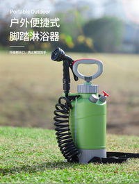 Multifunctional Camping Shower Manual Garden Outdoor High-Pressure Sprayer with 10-Function Water Gun