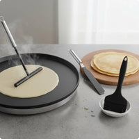 3 Pieces Batter Spreader and Set Stainless Steel Crepe Spreader L-Shaped Design Crepe Batter Brush Set for Breakfast