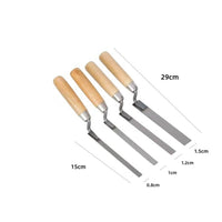4 Pieces Tuck Pointer with Wooden Handle Sturdy Tuckpointing Tool Sturdy