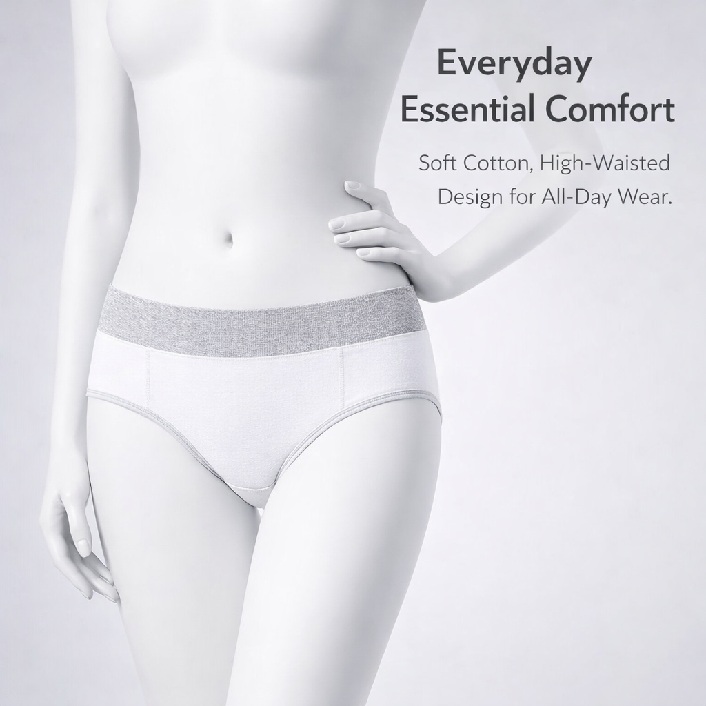 Ladies Underwear High Waist Briefs for Plus Size to 5XL, Womens Multipack with 95% Material for Daily Use
