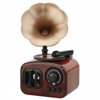 Rotating Turntable Retro Gramophone Music Box Decorative Piece Phonograph Music Box Gift Idea Vintage Gramophone Ornament Nostalgic Charm for Children, Living Room, Desktop, Office