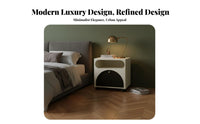 S-Shaped statement Table Modern aesthetic Nightstand Transparent Look for Young Adults
