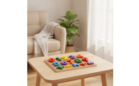 Easy-to-Grasp Wooden Board with Removable Pieces Long-Lasting Wooden Puzzle Compact Educational Puzzle for Preschoolers