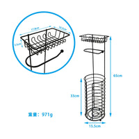 Toilet Tissue Holder with Storage Free Standing for Apartment, Guest Room