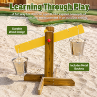 Wooden Balance Scale, Childrens Play Scale 80x60x70cm, Nursery Balance Scale for Preschool Sand & Water Messy Play