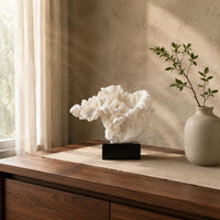 Coral Resin Sculpture Modern Minimalist Resin Coral Statue for Desktop