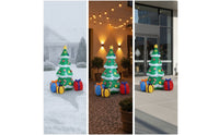 Inflatable Tree with Star Topper Indoor Christmas Inflatable Tree with Gift Boxes Holiday Decoration Outdoor for Yard, Patio