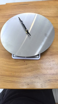 Round Metal Wall Clock with Industrial Style