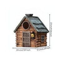 Hanging Birdhouse Weathered Timber Cabin Birdhouse Ornament