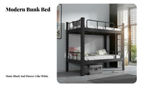Dormitory Bed Stable Structure Metal Bunk Bed Frame No Box Spring Needed for Students, Adults, Dorm Room, Hostel, Apartment
