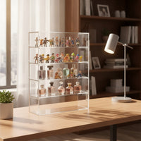 Acrylic Display Cabinet with Shelves Transparent Wall-Mounted Display Cabinet spaceSaving Storage Organizer for Figurines, Miniatures