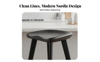 Wooden Counter Stool with supportrest Nordic Design Seating Furniture for Adults