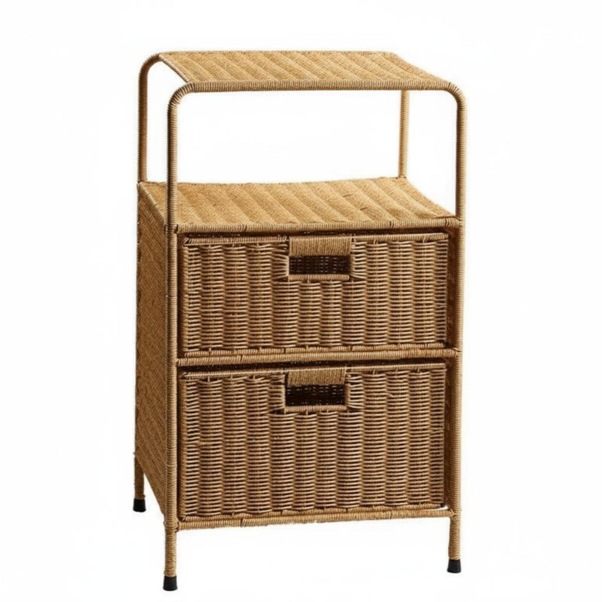 Rattan Storage Cabinet Space-Saving Multi-Layer Storage Box Room Accessory for Students