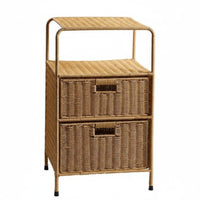 Rattan Storage Cabinet Space-Saving Nordic Desk Organizer Desk Drawer Organizer for Students