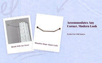 No-drill adjustable shower rod
