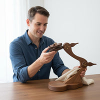 Desktop Embroidery Hoop Stand Stable 360-Degree Rotating Needlepoint Holder Detachable Adjustable Wooden Frame