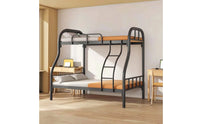Metal Bunk Bed Space-Saving Bunk Bed Frame Noise Furniture for Teens, Students, Shared Bedroom, Dorm Room, Hostel