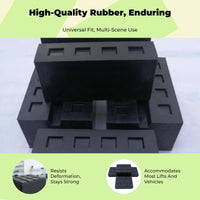 Non-slip heavy-duty rubber lift pad for car jacks, 6cm thick