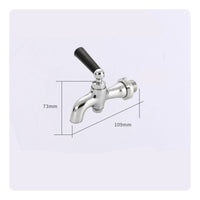 Polished Faucet with Lever Handle Threaded Dispenser Faucet Sturdy Beverage Dispenser Tap Leak-Proof for Tea Shops