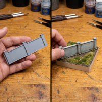 N Scale 1:160 Wall 3D Printed Architectural Miniature Model for Diorama Scenery