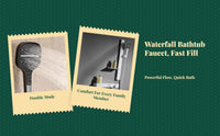Thermostatic Shower Faucet Set, Brass Waterfall Spout, Shelf