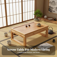 Serenity Inspired Japanese Tea Table Minimalist Design Floor Desk Space Saving Indoor Furnishing Multifunctional for Minimalists, Apartment Dthe manufacturerllers, Students, floor mat Room, Bay opening, Small Spaces, Home Office