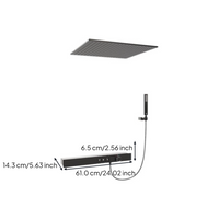 Wall-Mounted Digital Shower Faucet, Brass Rainfall System