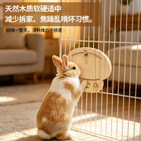 兔子橡胶木啃咬木片磨牙板解闷解压磨爪板发泄玩具龙猫豚鼠木质