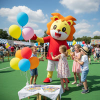 Lion Character Costume Cushioned Material Full Body Lion Outfit Eye Catching Event Attire for Parties