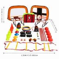 Plastic Soccer Goal Practice Set Training Cones Agility Ladder Hurdles With Storage Bag