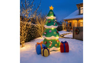 Inflatable Christmas Tree Festive Christmas Tree with Gift Boxes Inflatable Present Box Bright Holiday Display Lightweight